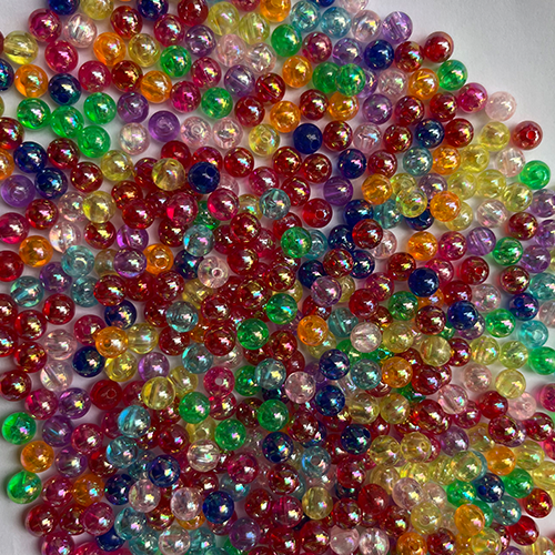 PASTEL BALL BEADS TRANSPARENT (Pack of 10 Grams)