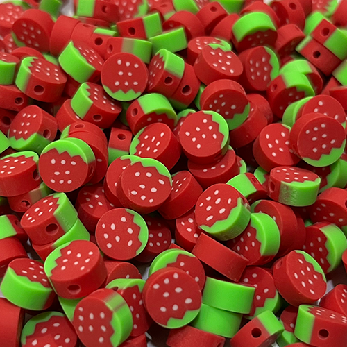 STRAWBERRY FIMO BEADS_RED_PACKS
